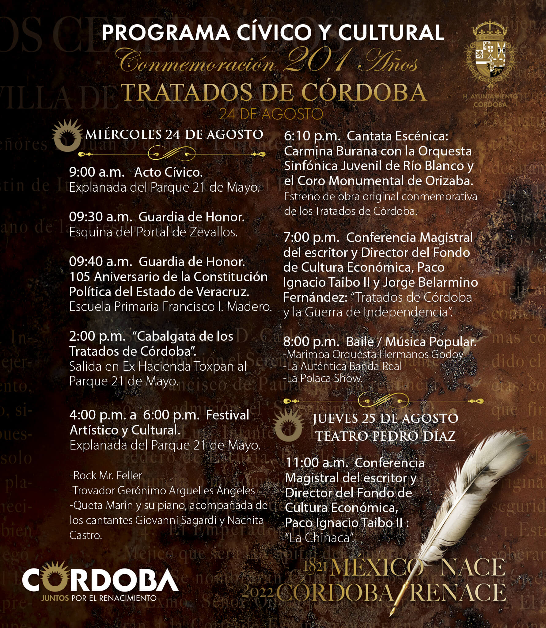 Conmemoración del 201 años de los Tratados de Córdoba