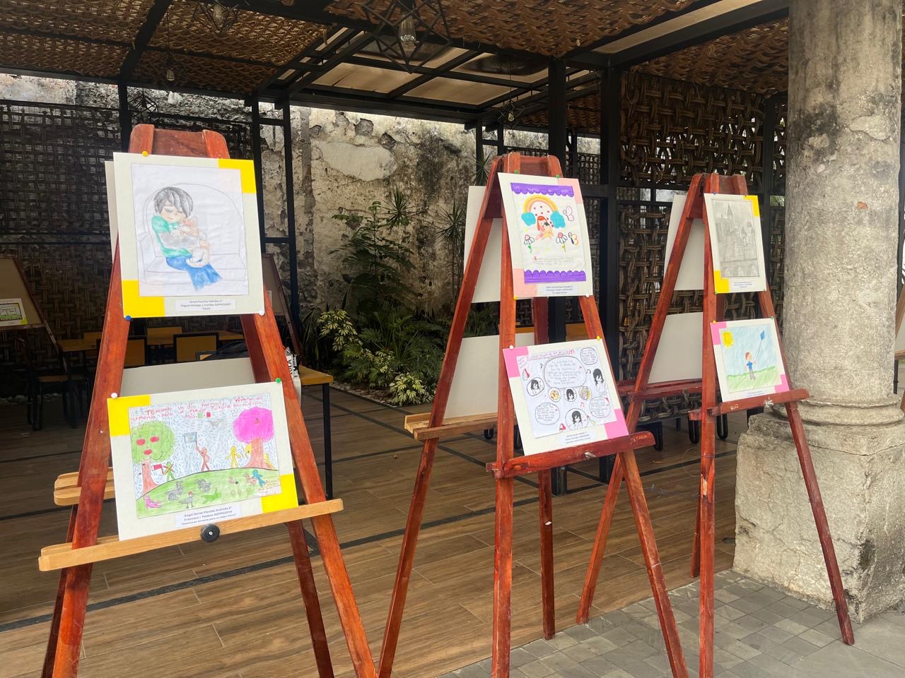 Exhiben en el Museo del Café dibujos de ganadores del concurso “El mejor regalo del Día del Niño”
