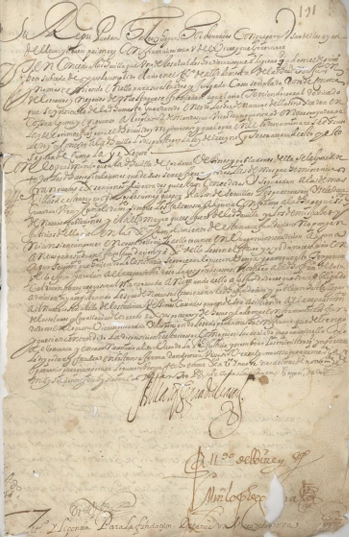 El documento firmado por el Marqués de Guadalcazar para fundar la villa de Córdoba