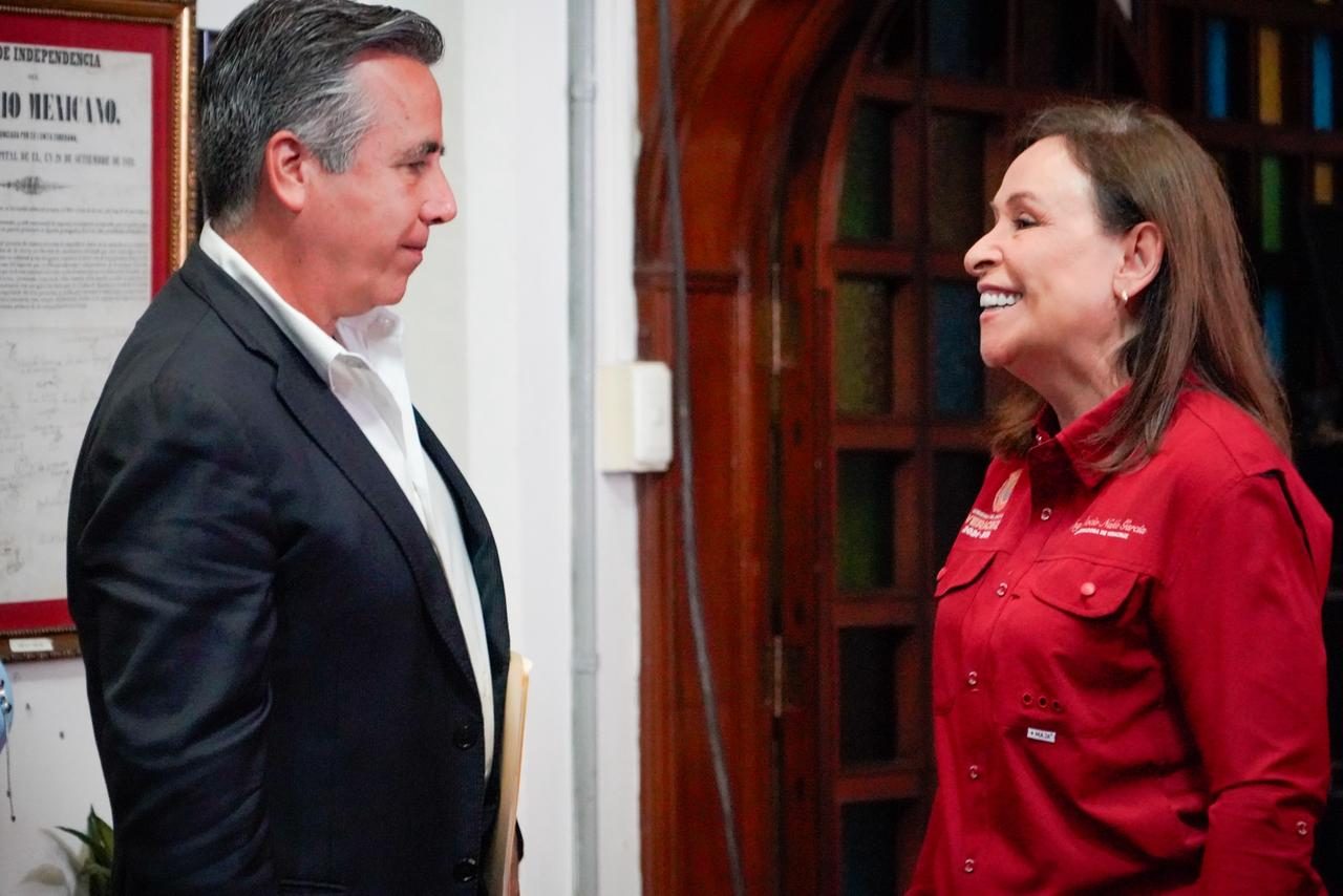 Ing. Rocío Nahle García, gobernadora del estado de Veracruz, visita Córdoba; Manuel Alonso Cerezo, presidente municipal le da la bienvenida