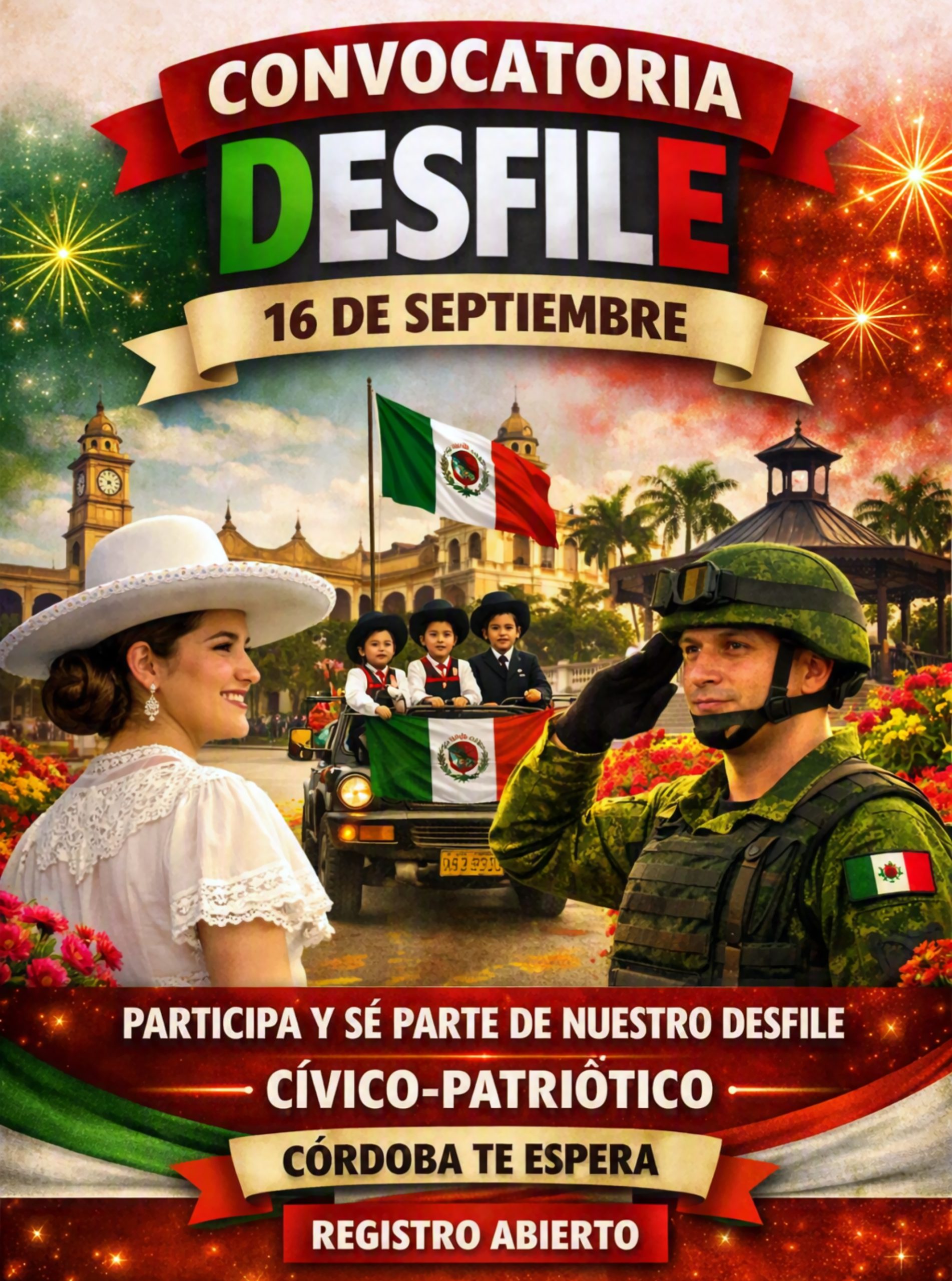 Convocatoria: Participa en el Desfile Cívico del 16 de Septiembre en Córdoba