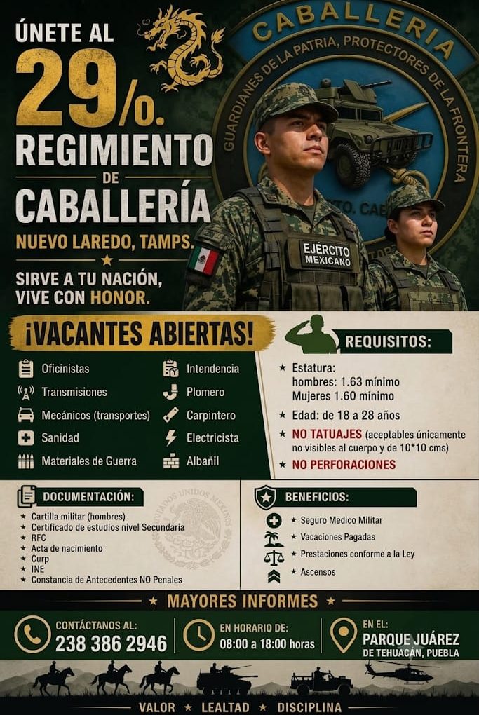 ¿Quieres formar parte del Ejército Mexicano?